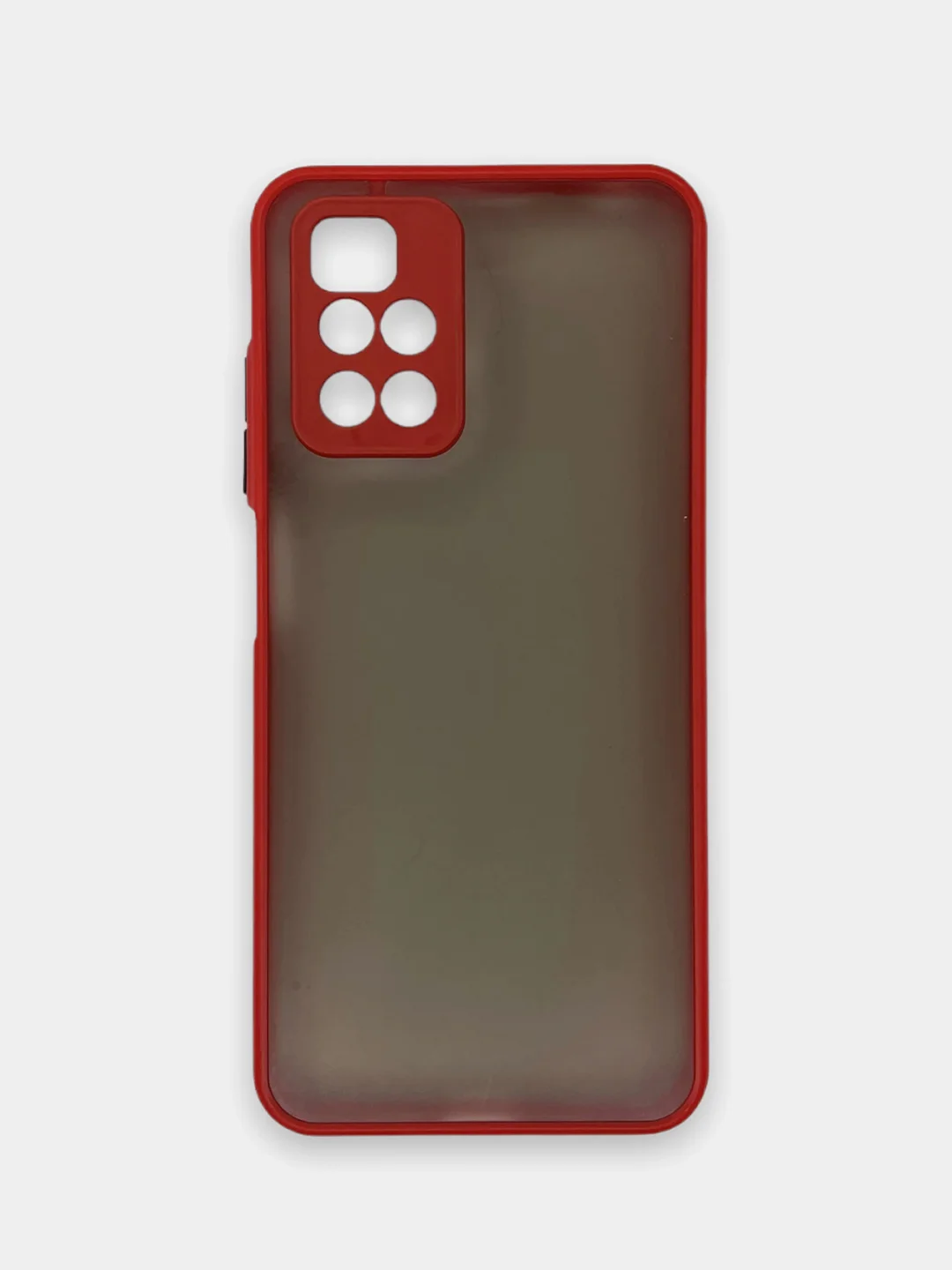 Красный чехол Xiaomi Redmi 10, Сяоми Редми 10, пластиковый матовый с цветными кнопками
