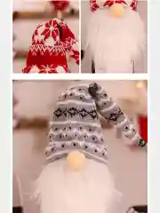Алый новогодний чехол для бутылок