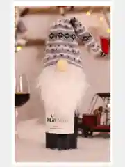 Белый новогодний чехол для бутылок
