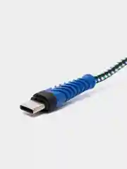 Красный кабель USB Type-C, тканевая оплетка, 1 метр