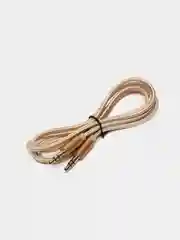 Золотой кабель aux Аудиокабель Borofone BL3 AUX, 3.5 мм, 1 м