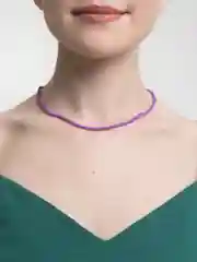 Сиреневый чокер из бисера