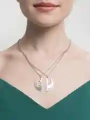 Серебряный парная цепочка для влюбленных пар и друзей