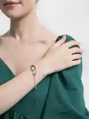 Серебряный цепочка с подвеской "Наручники"