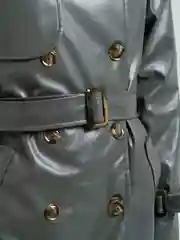 Хром тренч женский длинный, экокожа