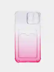 Коралловый чехол c карманом для карт iPhone 7 8 Plus X XS XR 11 12 13 Pro Max mini айфон про макс