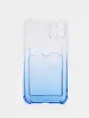 Синий чехол c карманом для карт iPhone 7 8 Plus X XS XR 11 12 13 Pro Max mini айфон про макс