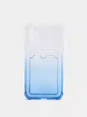 Синий чехол c карманом для карт iPhone 7 8 Plus X XS XR 11 12 13 Pro Max mini айфон про макс