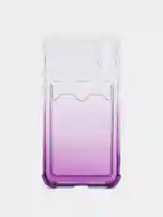 Фиолетовый чехол c карманом для карт iPhone 7 8 Plus X XS XR 11 12 13 Pro Max mini айфон про макс