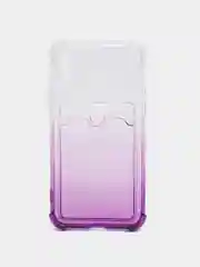 Фиолетовый чехол c карманом для карт iPhone 7 8 Plus X XS XR 11 12 13 Pro Max mini айфон про макс