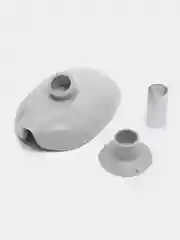 Серый мыльница со сливом на присоске