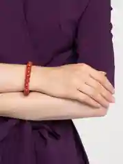 Оранжевый браслет на руку из камня, женский