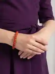 Оранжевый браслет на руку из камня, женский