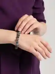 Зеленый браслет на руку из камня, женский