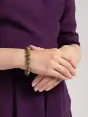 Желтый браслет на руку из камня, женский