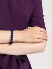 Синий браслет на руку из камня, женский