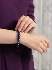 Синий браслет на руку из камня, женский