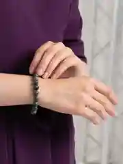 Розовый браслет на руку из камня, женский