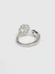 Серебряный кольцо "Лапка" с сердцем