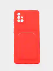 Красный чехол с карманом для карт Samsung Galaxy A31/A51/A71/A12/A22/A32/A52/A72/A50/A13/A33/A53