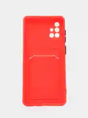 Красный чехол с карманом для карт Samsung Galaxy A31/A51/A71/A12/A22/A32/A52/A72/A50/A13/A33/A53