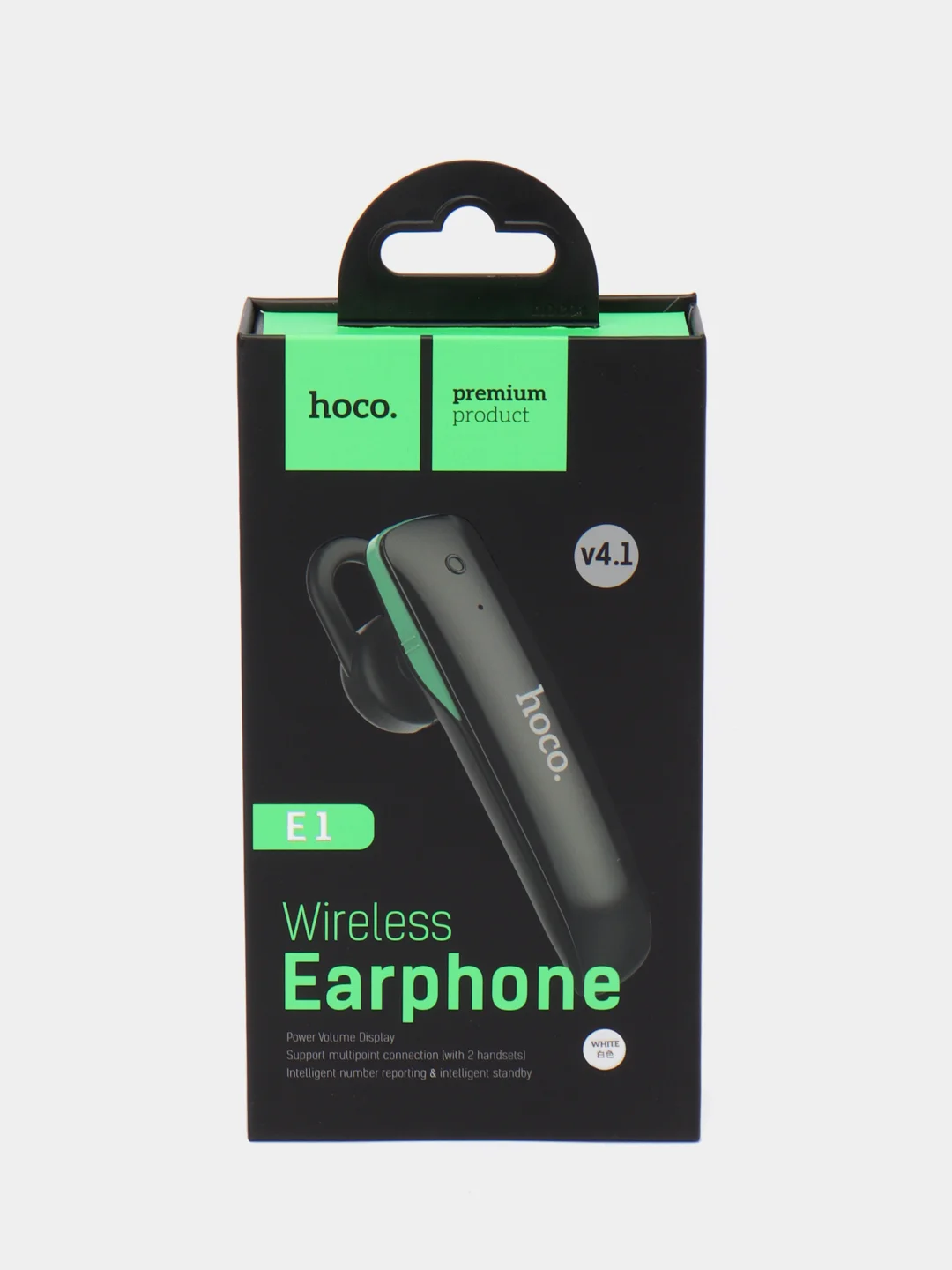 Черный беспроводная Bluetooth-гарнитура Hoco E1