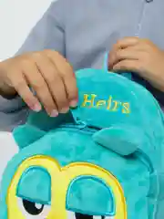 Зеленый рюкзак детский плюшевый
