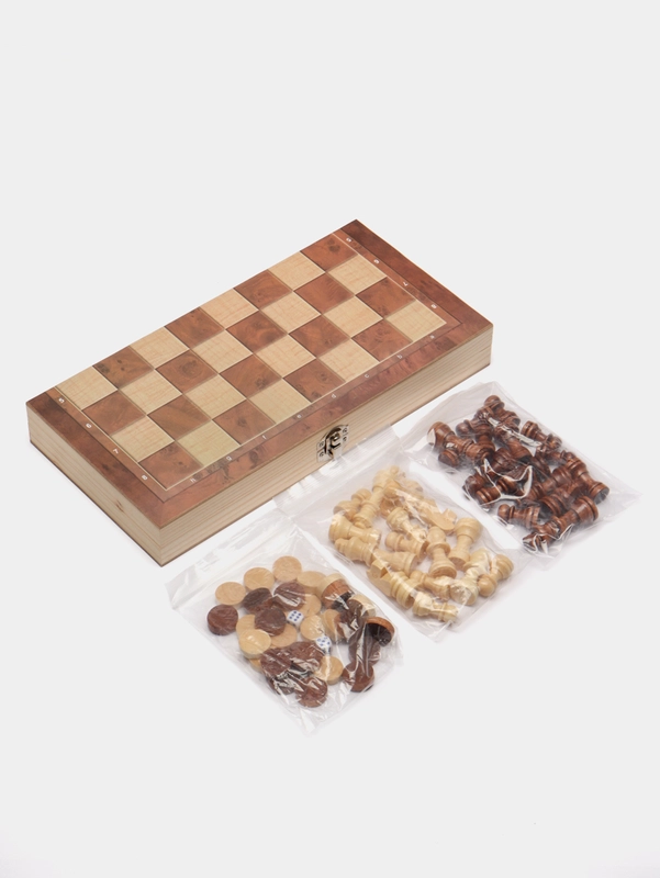 Игровой набор, шашки, шахматы, нарды