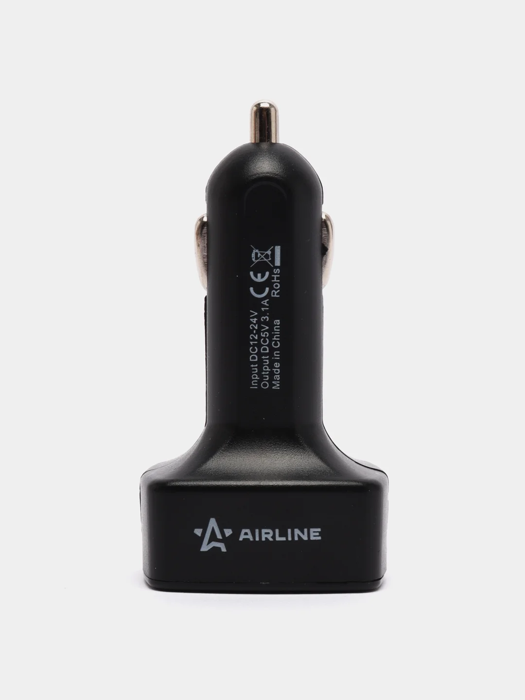 Вольтметр в прикуриватель Airline 12-24В, AVM-D-02, USB 2, 3,1 A,