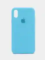 Голубой чехол для iPhone 11/ 12/ 13/ 14/ XR/ 8/ 7/ SE/ X/ XS/ Pro/ Max/ Plus, силиконовый
