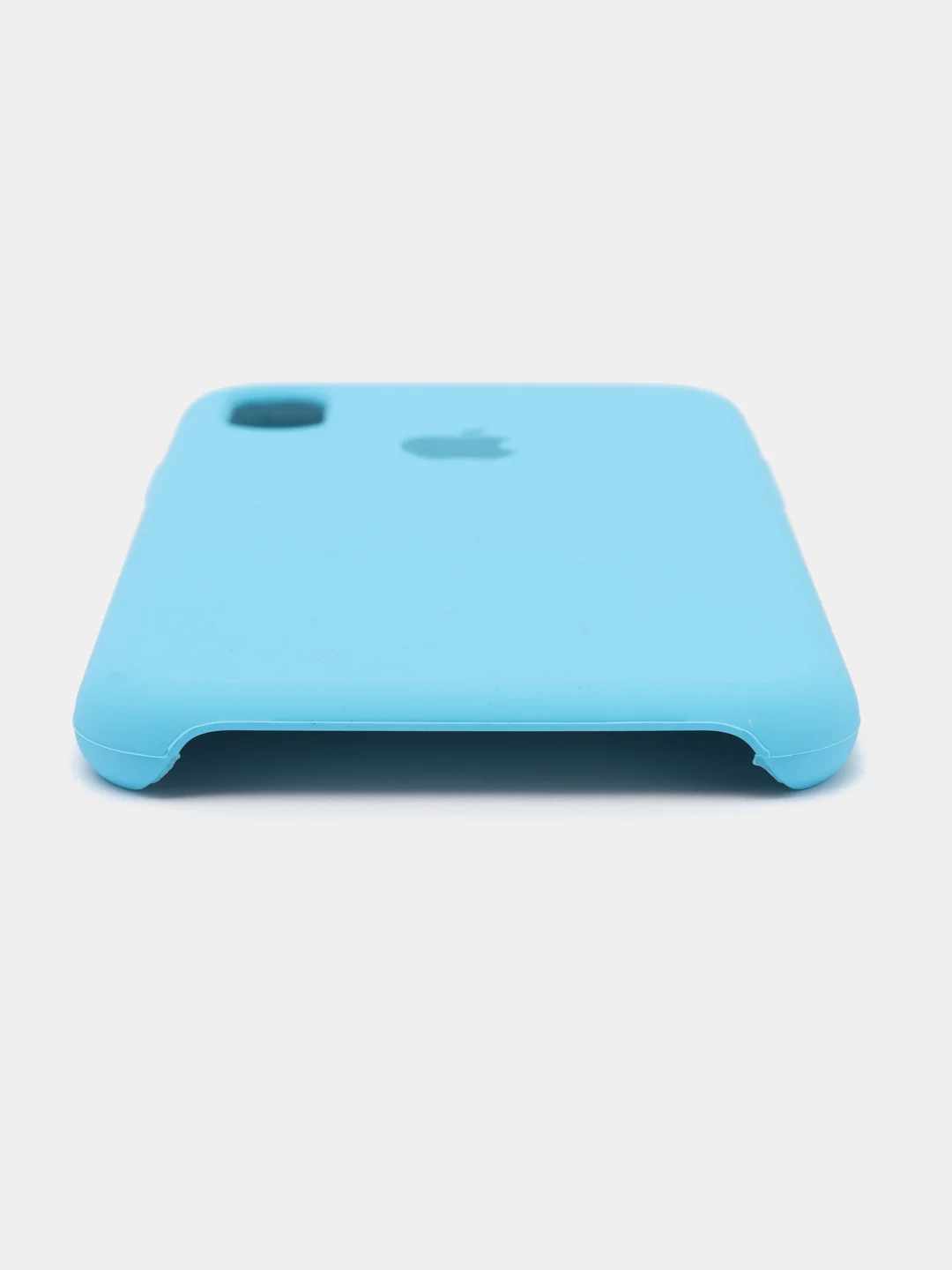 Голубой чехол для iPhone 11/ 12/ 13/ 14/ XR/ 8/ 7/ SE/ X/ XS/ Pro/ Max/ Plus, силиконовый