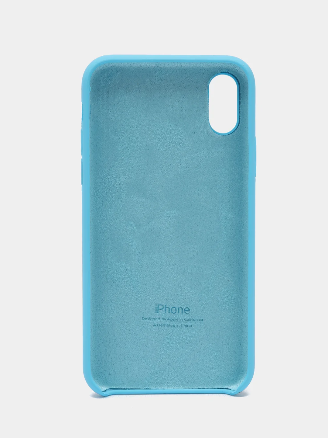 Голубой чехол для iPhone 11/ 12/ 13/ 14/ XR/ 8/ 7/ SE/ X/ XS/ Pro/ Max/ Plus, силиконовый