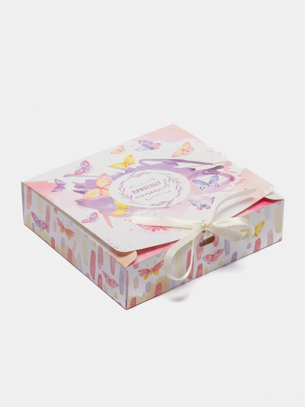 Коробка подарочная "Present for you!", "Самой нежной!", "Приятных моментов!" 20х18х5 см