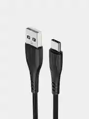 Черный кабель для зарядки и передачи данных Borofone BX37 Wieldy, до 3А, 3 варианта разъёма, 1 м