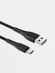 Черный кабель для зарядки и передачи данных Borofone BX37 Wieldy, до 3А, 3 варианта разъёма, 1 м