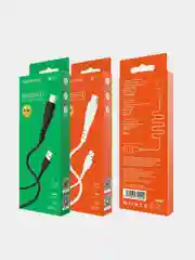 Черный кабель для зарядки и передачи данных Borofone BX37 Wieldy, до 3А, 3 варианта разъёма, 1 м