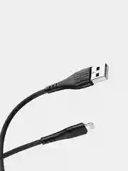Черный кабель для зарядки и передачи данных Borofone BX37 Wieldy, до 3А, 3 варианта разъёма, 1 м