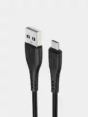 Черный кабель для зарядки и передачи данных Borofone BX37 Wieldy, до 3А, 3 варианта разъёма, 1 м
