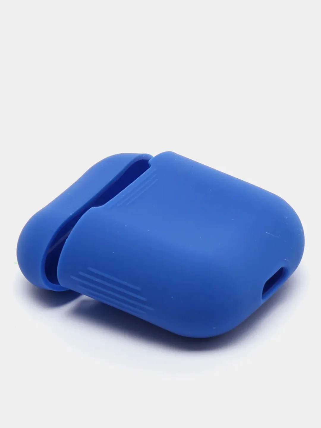 Синий чехол для наушников Apple Airpods 1 и 2 силиконовый