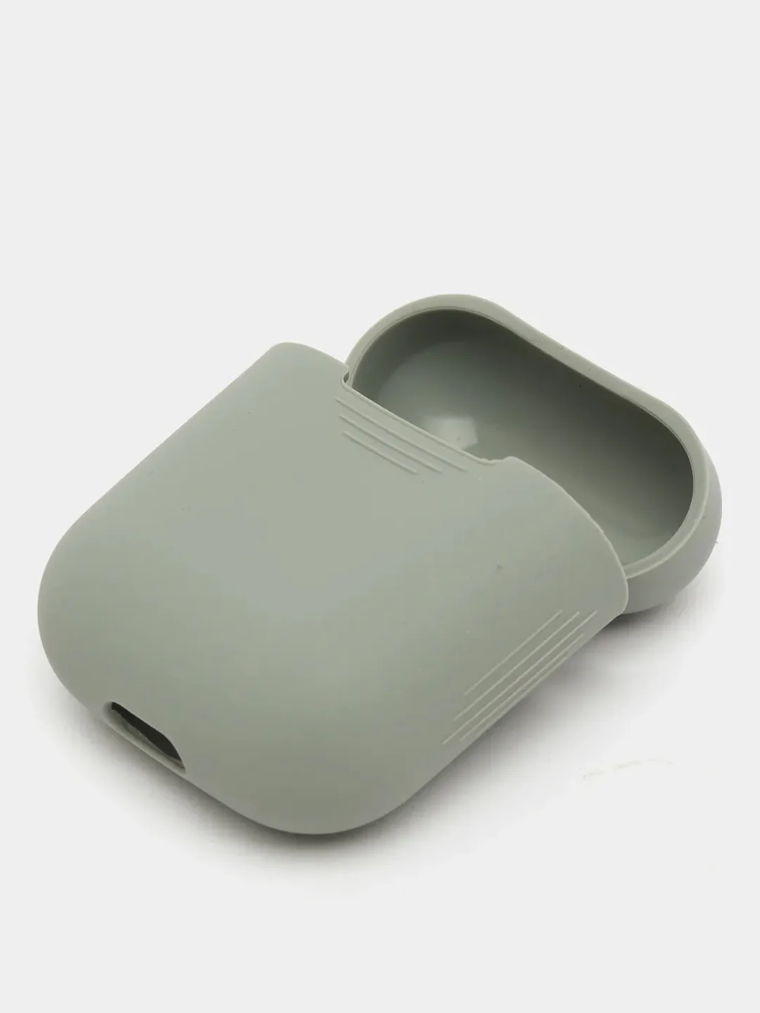 Хаки чехол для наушников Apple Airpods 1 и 2 силиконовый