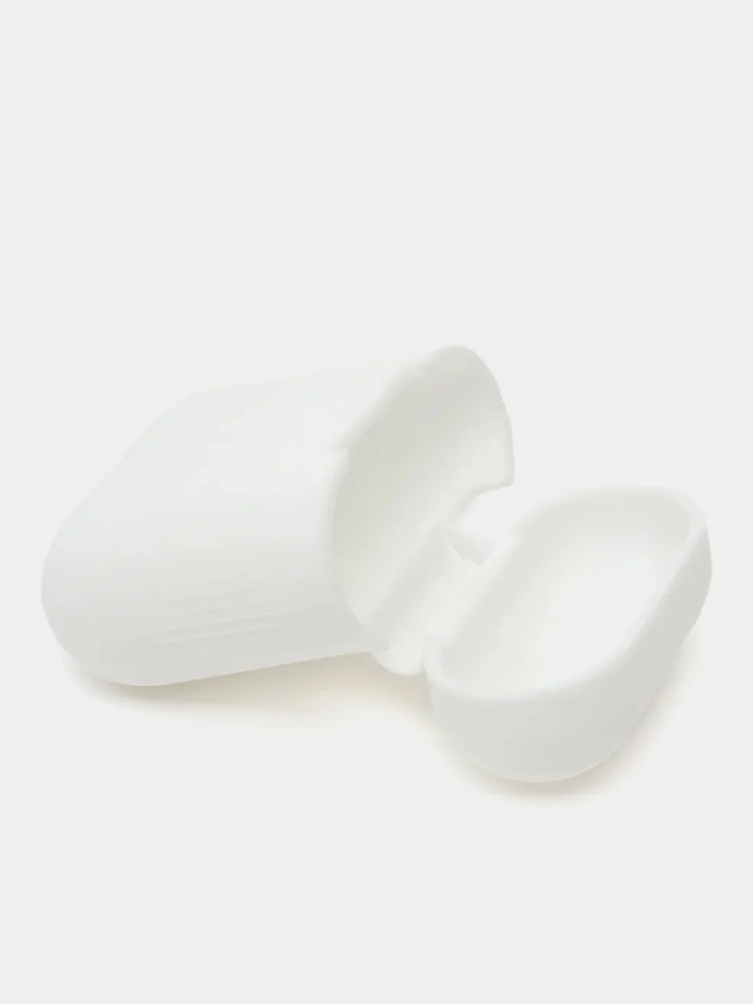 Белый чехол для наушников Apple Airpods 1 и 2 силиконовый