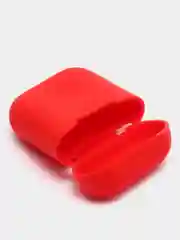 Красный чехол для наушников Apple Airpods 1 и 2 силиконовый