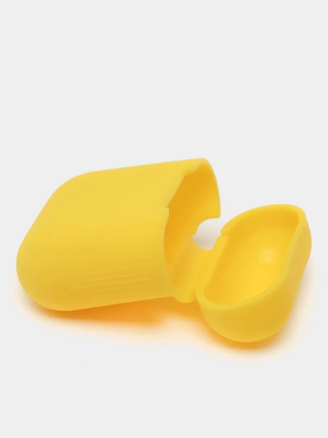 Желтый чехол для наушников Apple Airpods 1 и 2 силиконовый