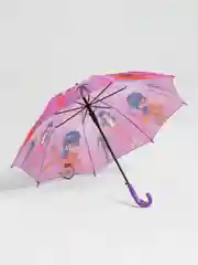Фиолетовый зонт трость детский