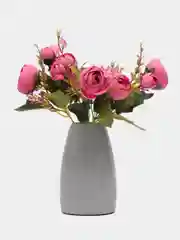 Вишнёвый искусственные цветы: камелии, пионы, букет