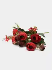 Красный искусственные цветы: камелии, пионы, букет