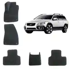 Черный автомобильные 3D-коврики EVA / ЕВА /ЭВА для Volvo XC 70 2 поколение / Вольво Икс Си 70