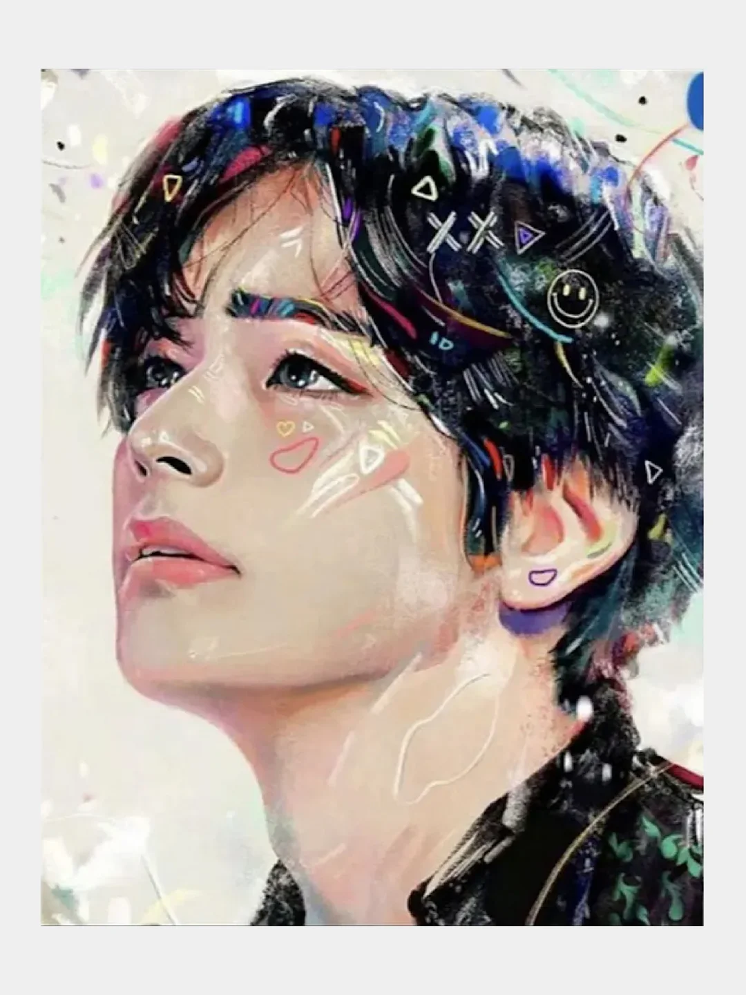 Желтый картина по номерам BTS Kpop