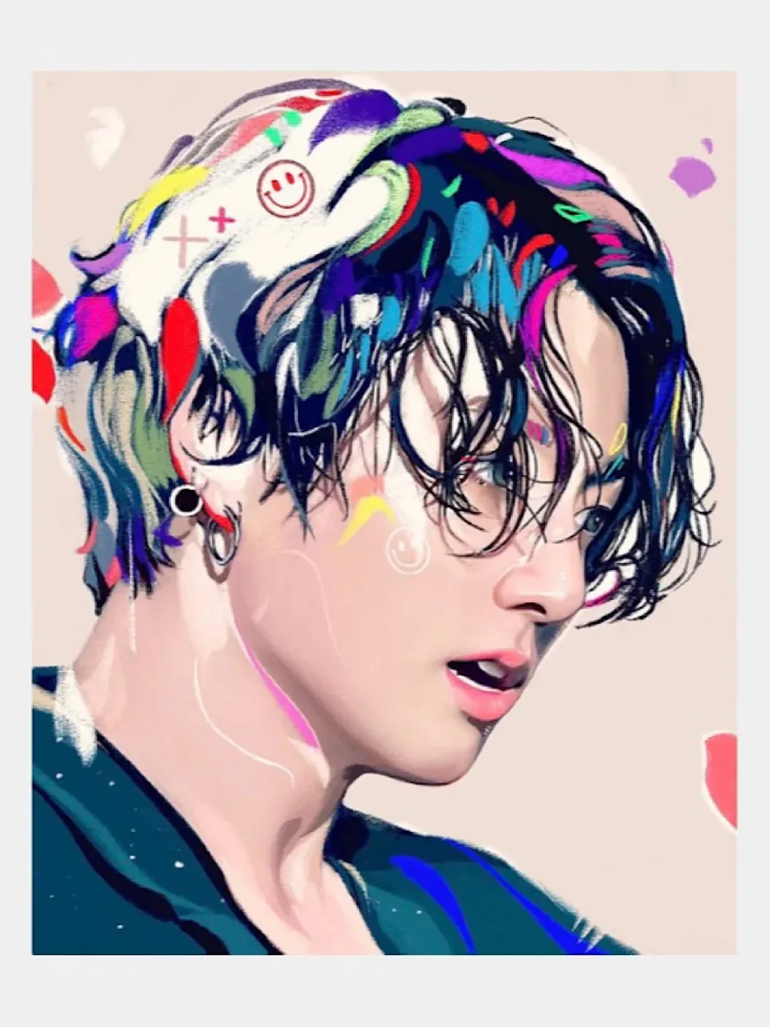 Белый картина по номерам BTS Kpop