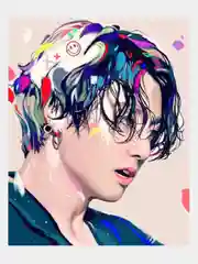 Белый картина по номерам BTS Kpop